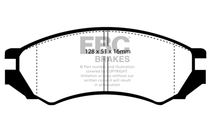 EBC 91-93 Nissan NX 2.0 (ABS) Yellowstuff Front Brake Pads thumbnail 5