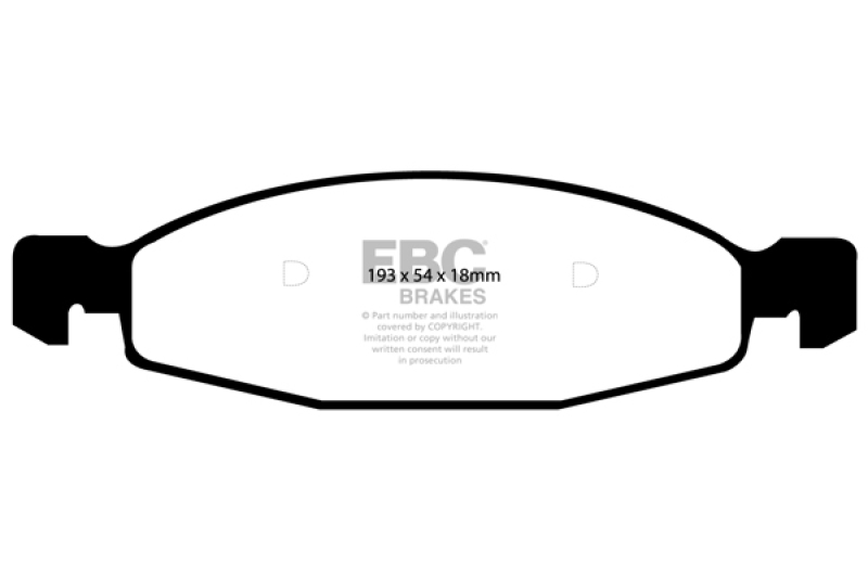 EBC 99-02 Jeep Grand Cherokee 4.0 (ATE) Ultimax2 Front Brake Pads thumbnail 2