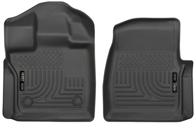 Husky Liners 15-23 Ford F-150 Standard Cab Pickup WeatherBeater Front Black Floor Liners thumbnail 4
