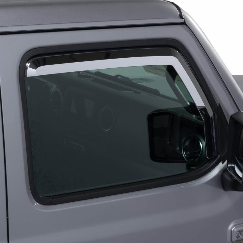 Putco 20-21 Jeep Gladiator JT/JL Element Chrome Window Visors (Front Only) thumbnail 5