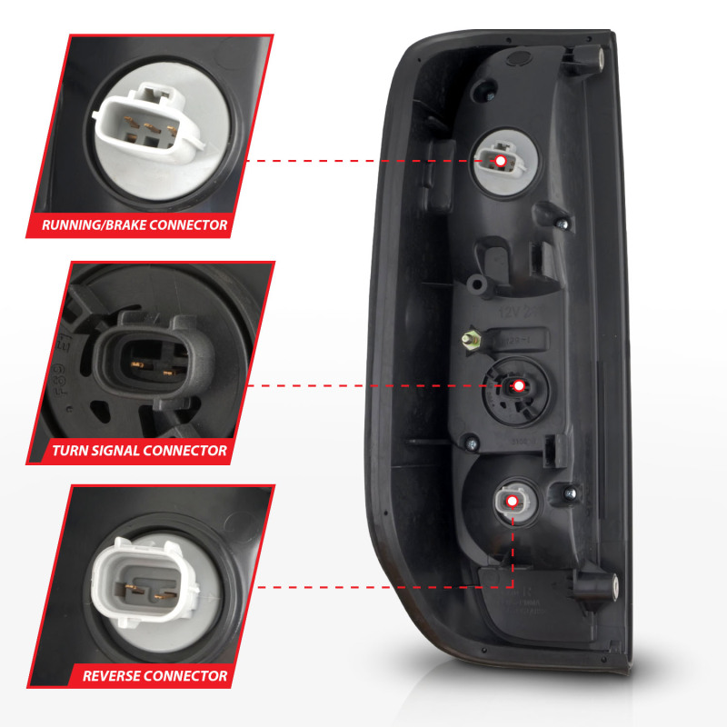 ANZO 2005-2021 Nissan Frontier LED Taillights Black Housing/Smoke Lens thumbnail 9