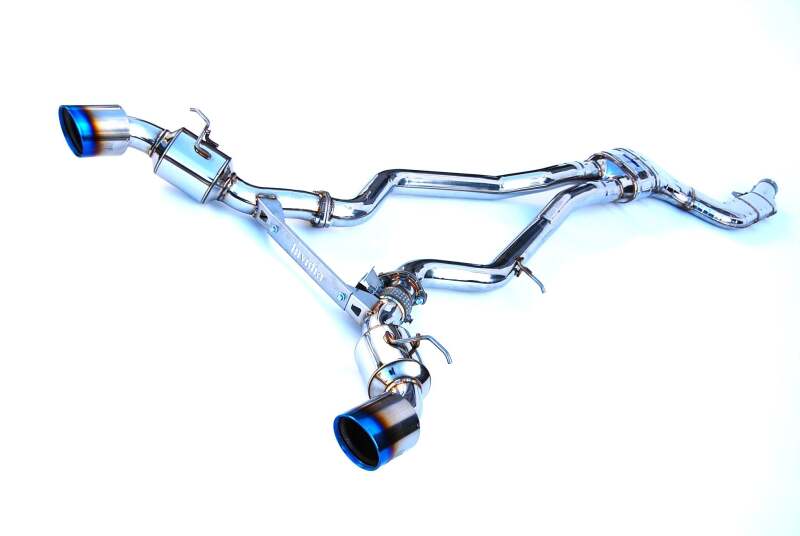 Invidia 2019+ Toyota Supra Dual N1 w/ Valve Rolled Titanium Tip Cat-back Exhaust thumbnail 2