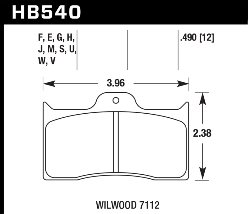 Hawk Wilwood 7112 Blue 9012 Race Brake Pads thumbnail 6