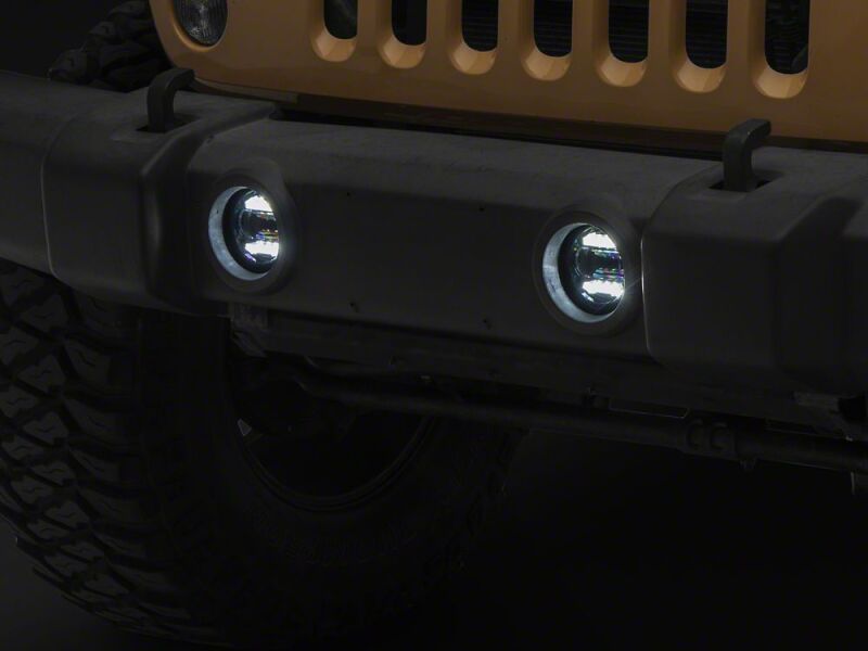 Raxiom 07-18 Jeep Wrangler JK Axial Series LED Angel Eye Fog Lights- Amber and White thumbnail 4