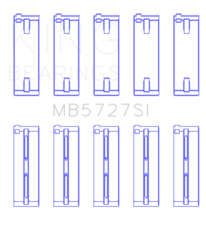 King Engine Bearings Suzuki M15A/M16A/M18A (Size +0.50mm) Main Bearing Set thumbnail 2