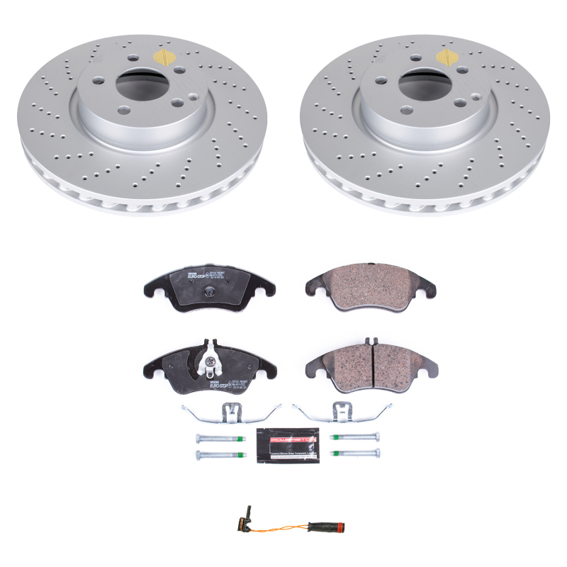 Power Stop 10-14 Mercedes-Benz E350 Front & Rear Euro-Stop Brake Kit (1x psbESK7496, 1x psbESK5322) thumbnail 4