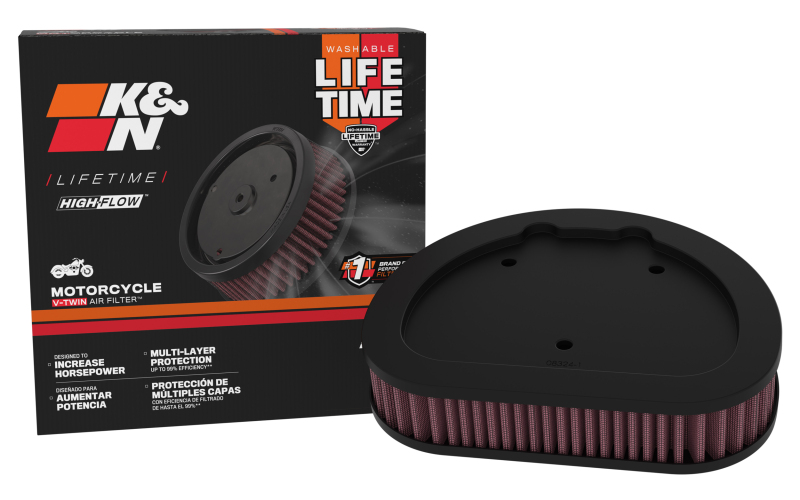 K&N Replacement Air Filter 1.625in H x 7.5in L for Harley-Davidson thumbnail 9