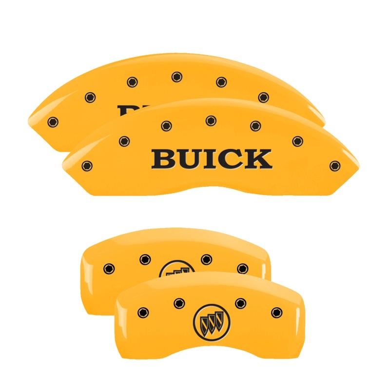 MGP 4 Caliper Covers Engraved Front Buick Rear Yellow Finish Black Char 2018 Buick Envision thumbnail 3
