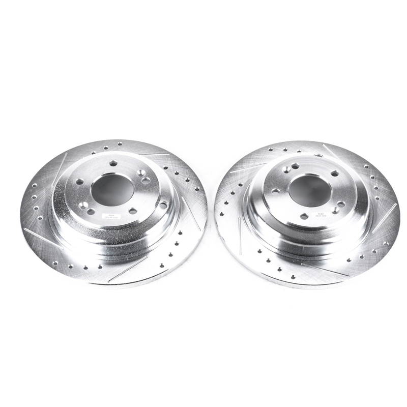 Power Stop 10-16 Hyundai Genesis Coupe Rear Evolution Drilled & Slotted Rotors - Pair