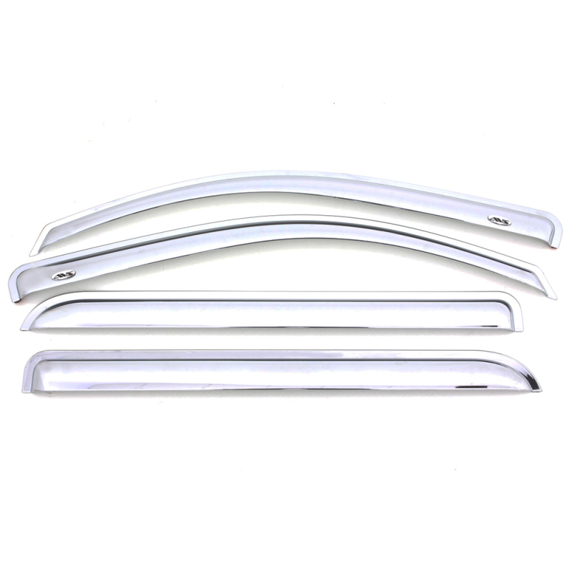 AVS 15-18 Chevy Silverado 2500 Crew Cab Ventvisor Front & Rear Window Deflectors 4pc - Chrome thumbnail 8