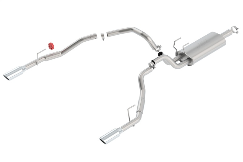 Borla 09-13 Dodge RAM 1500 5.7L CC/SB w/Fact Sngl Exhaust C/B 3x2.5in Single Round Rolled Split Rear thumbnail 5