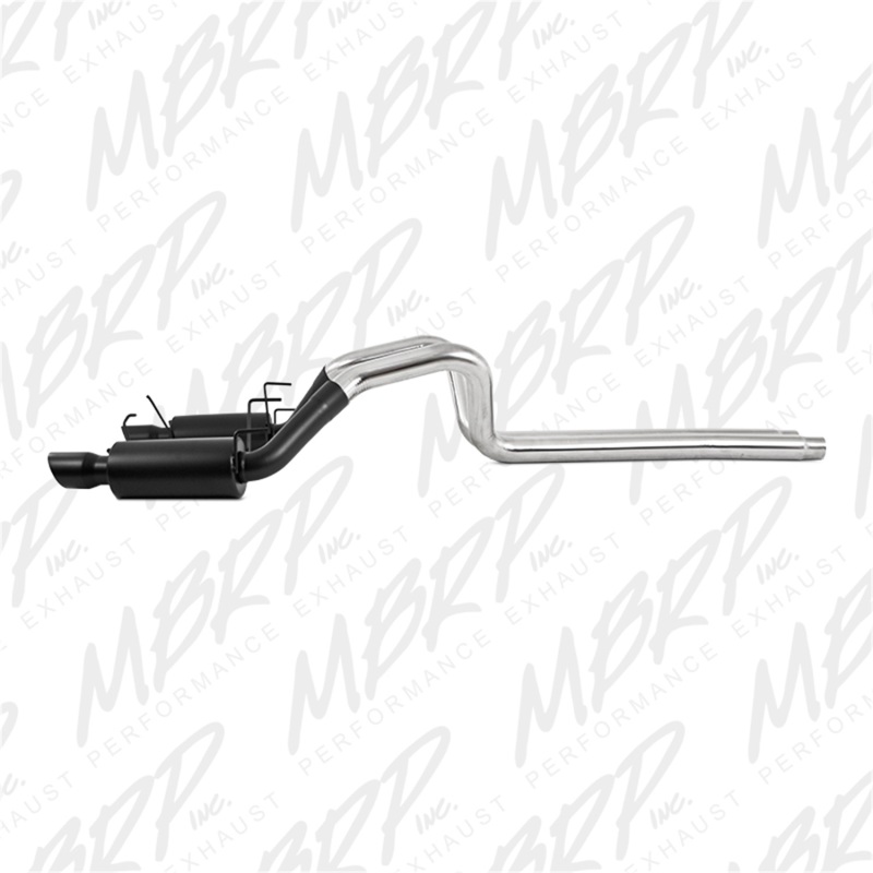 MBRP 11-14 Ford Mustang GT 5.0L 3in Cat Back Dual Split Rear Street Version 4in Tips - Black thumbnail 7