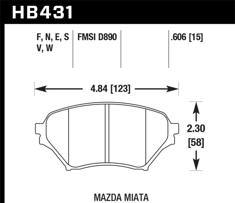 Hawk 01-05 Miata w/ Sport Suspension HT-10 Race Front Brake Pads D890 thumbnail 8