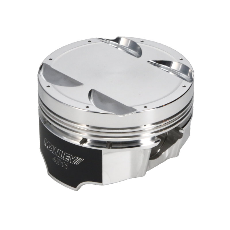 Manley Mitsubishi 4B11 86mm Bore 9.0:1 CR -5cc Dish Turbo Tuff Piston Set w/ Rings thumbnail 3
