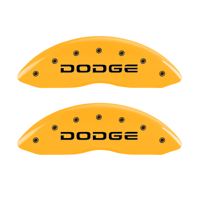 MGP 4 Caliper Covers Engraved F & R Broken D/Dodge Yellow Finish Black Char 2007 Dodge Durango thumbnail 5