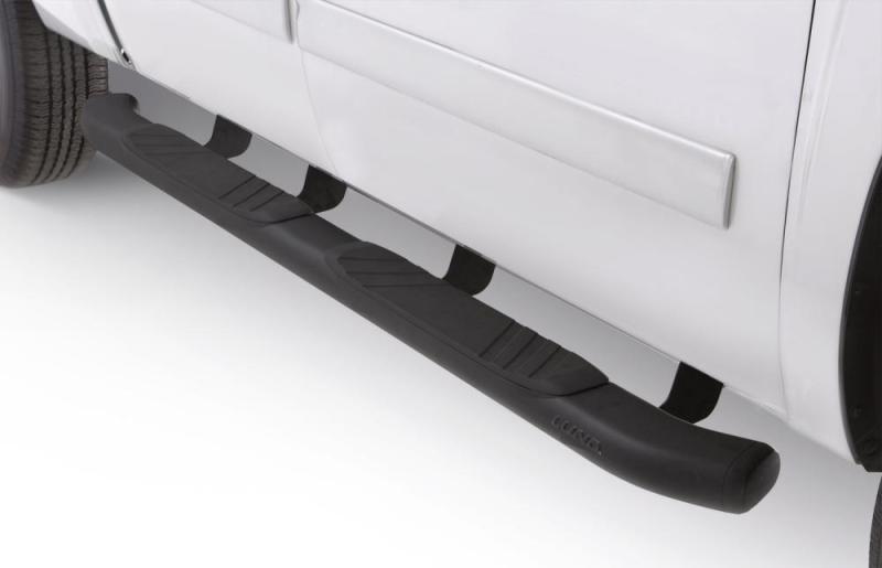 Lund 07-17 Chevy Silverado 1500 Ext. Cab (Excl. 11-17 Diesel Model) 5in. Oval Bent Nerf Bars - Black thumbnail 7