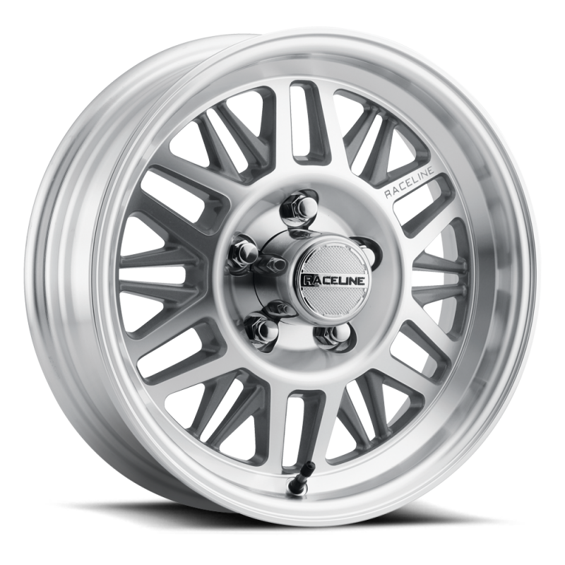 Raceline Wheels 451MC Ryno Machined Trailer 13x4.5 Wheel, 451 Ryno, 13 in. x 4.5 in., 5 x 4.50 in. Bolt Pattern, Cast Aluminum, Machined, Natural, 0.00mm Offset, 81.03mm Center Bore, Each thumbnail 5