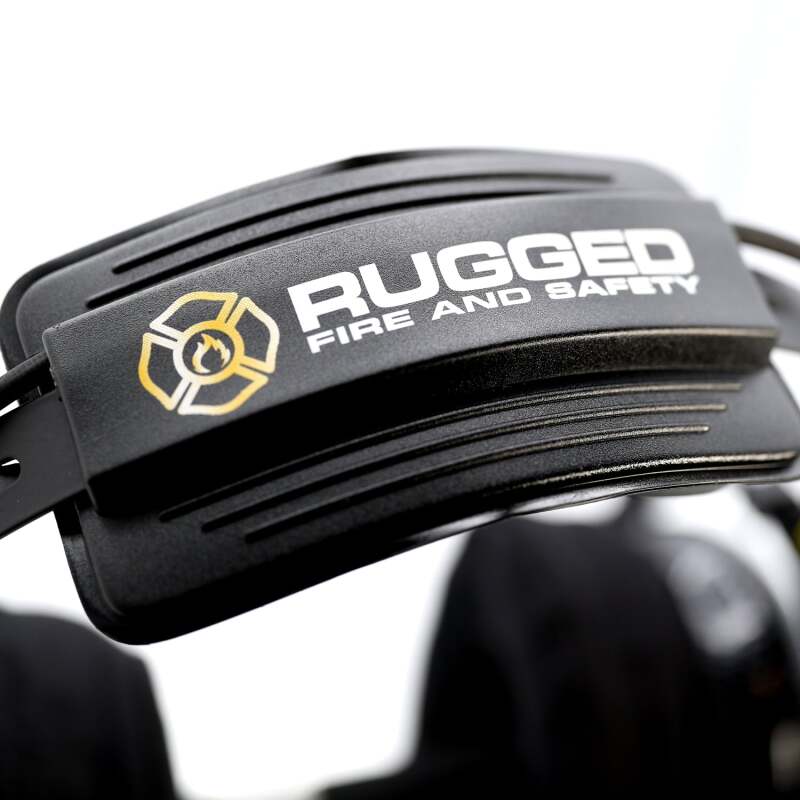 Rugged Radios FHS Over-The-Head Fire Safety Industrial Headset With PTT Button / No Cable