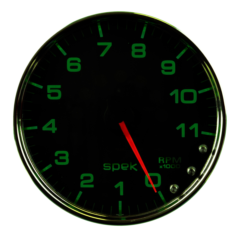 Autometer Spek-Pro Gauge Tachometer 5in 11K Rpm W/Shift Light & Peak Mem Black/Chrome thumbnail 6