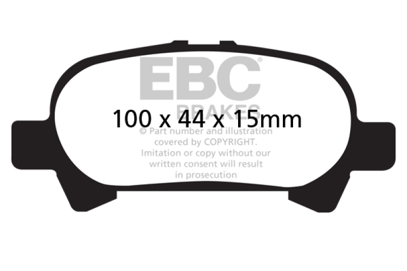 EBC 00-04 Toyota Avalon 3.0 Greenstuff Rear Brake Pads thumbnail 2
