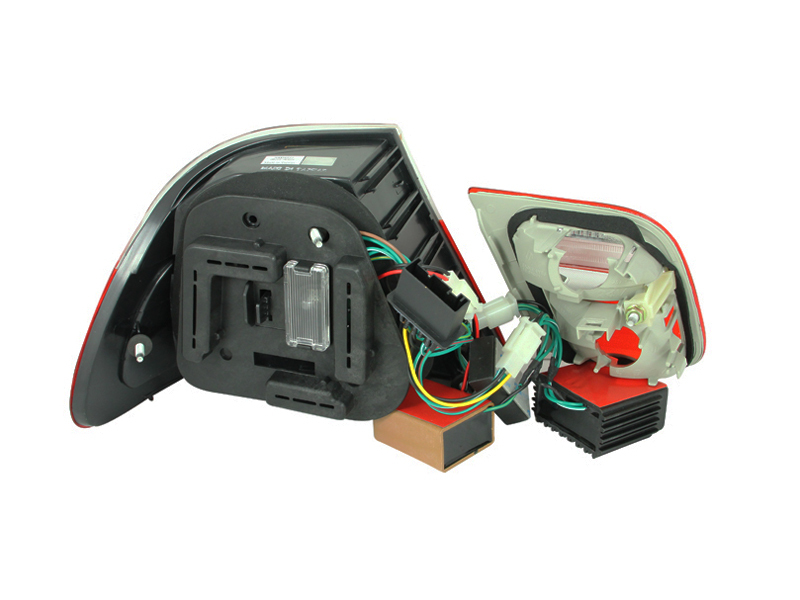ANZO 2000-2003 BMW 3 Series E46 LED Taillights Red/Clear thumbnail 7