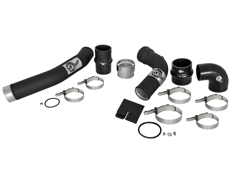 BladeRunner 3 IN Aluminum Hot and Cold Charge Pipe Kit Black