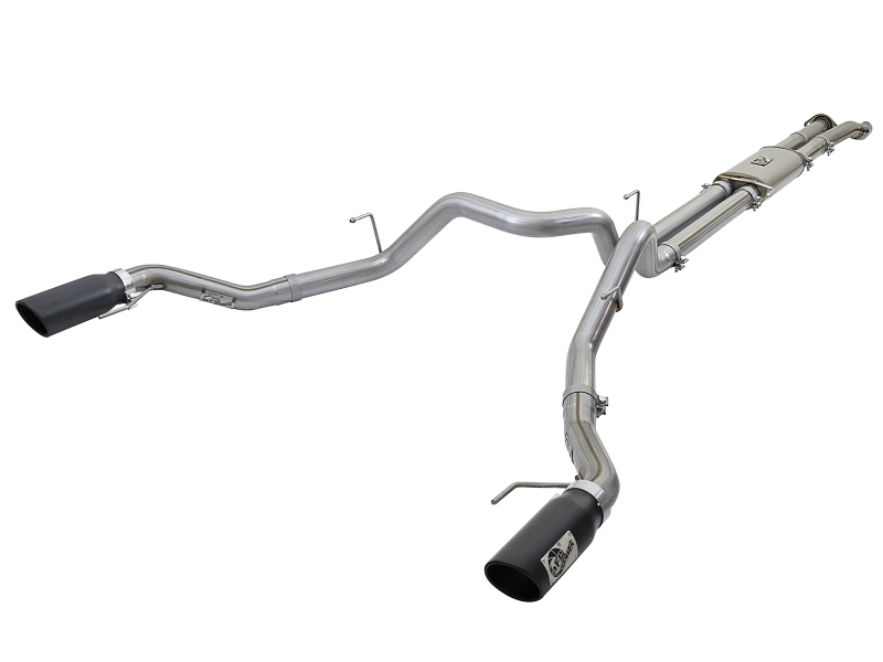 aFe MACH Force XP 3in 409-SS Exhaust Cat-Back 2017 Ford F-150 Raptor V6-3.5L (tt) w/ Black Tip thumbnail 2