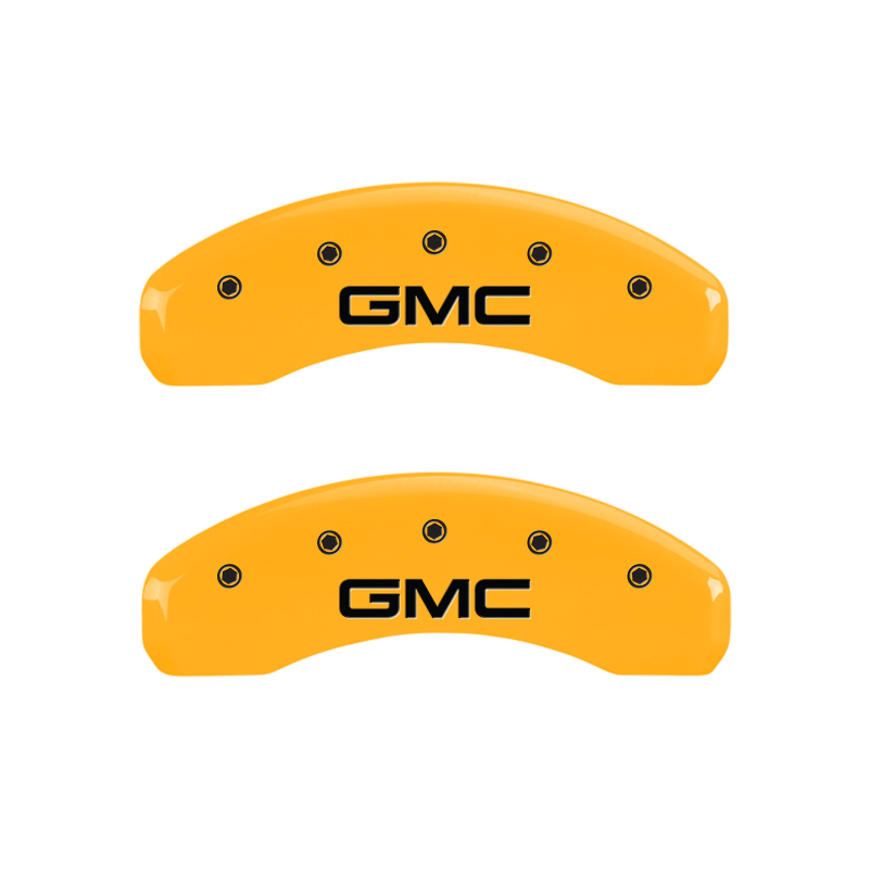 MGP 4 Caliper Covers Engraved Front & Rear GMC Yellow Finish Black Char 2007 GMC Savana 1500 thumbnail 9