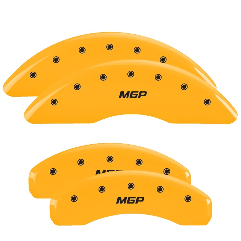 MGP 4 Caliper Covers Engraved Front & Rear MGP Yellow Finish Black Characters 2011 BMW 750i thumbnail 2