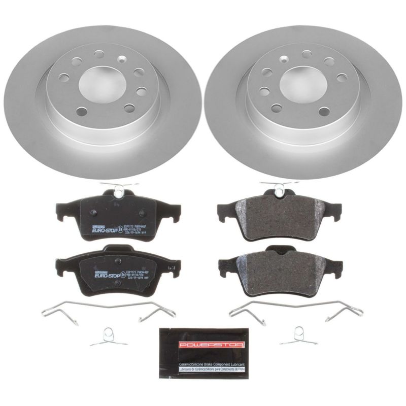 Power Stop 03-11 Saab 9-3 Rear Euro-Stop Brake Kit thumbnail 2