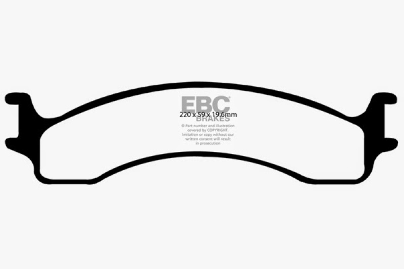 EBC 00-02 Dodge Ram 2500 Pick-up 5.2 2WD Extra Duty Front Brake Pads thumbnail 3