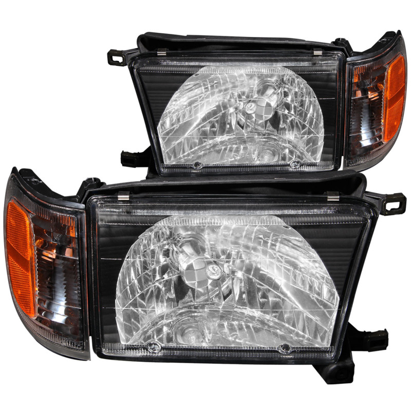 ANZO 1999-2002 Toyota 4Runner Crystal Headlights Black thumbnail 3