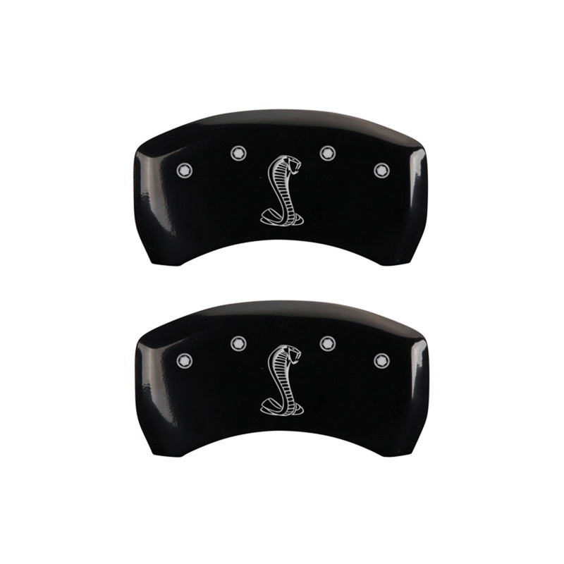 MGP Rear set 2 Caliper Covers Engraved Rear Tiffany Snake Black finish silver ch thumbnail 3