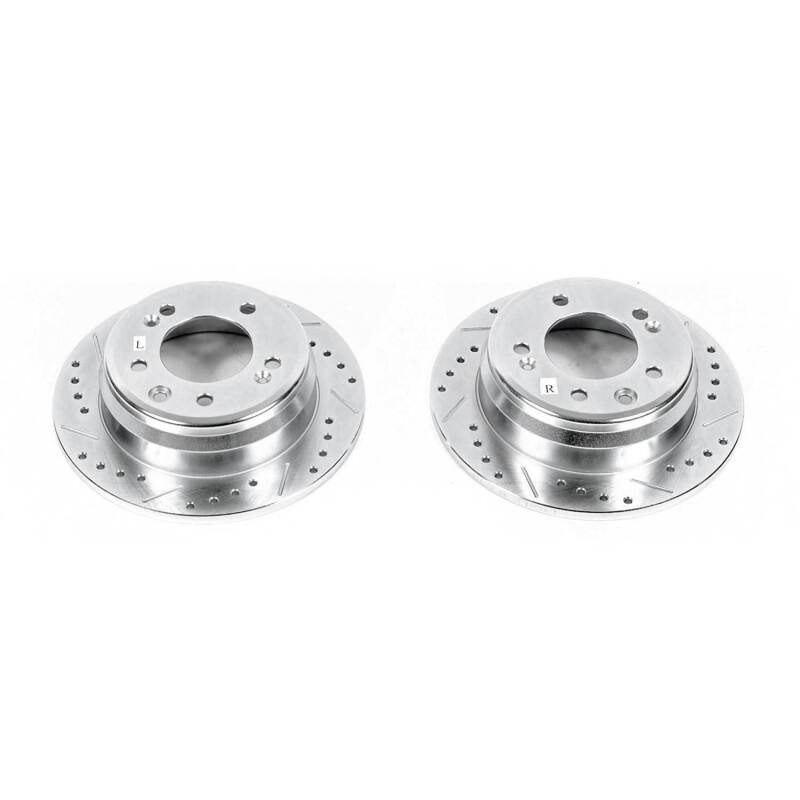 Power Stop 09-12 Hyundai Elantra Rear Evolution Drilled & Slotted Rotors - Pair thumbnail 2