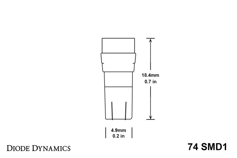 Diode Dynamics 74 SMD1 LED - Blue (Single) thumbnail 6