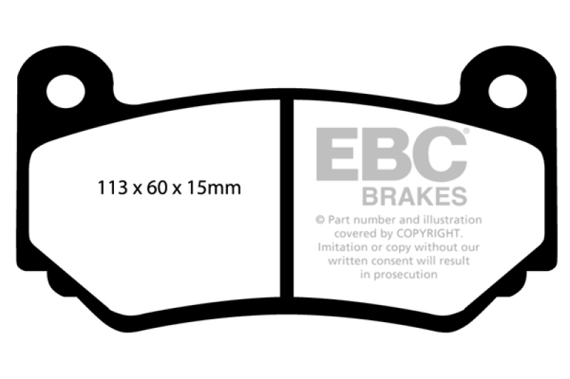 EBC 08-11 Lotus Exige 1.8 Supercharged (240) Greenstuff Front Brake Pads thumbnail 4