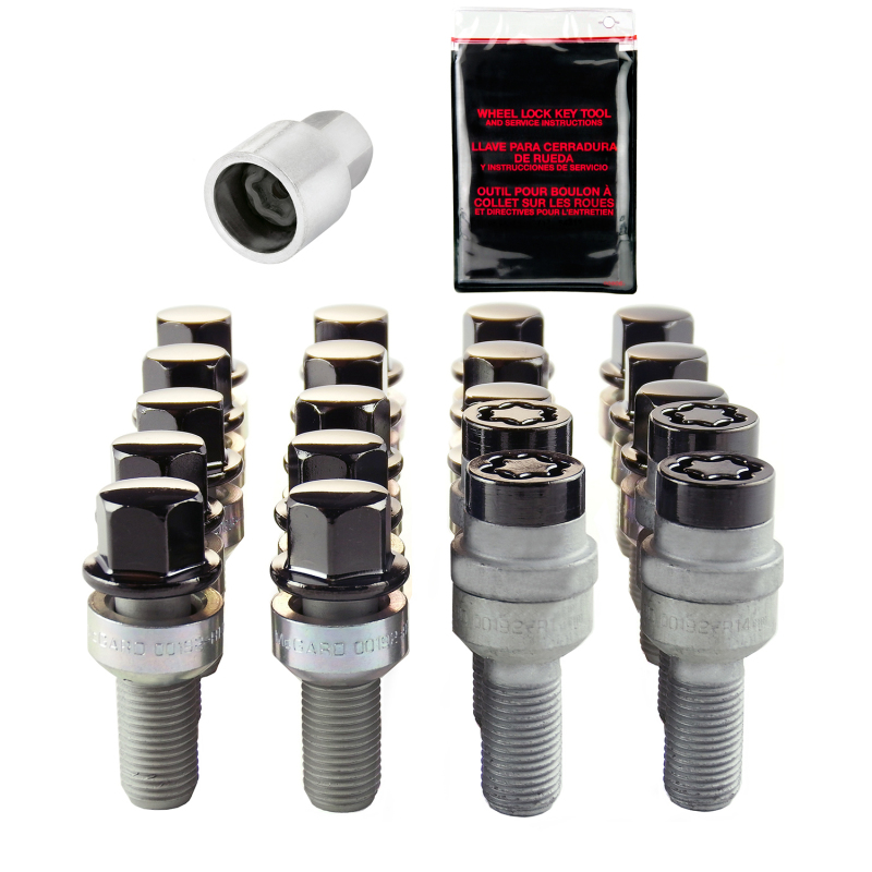 McGard 5 Lug Hex Install Kit w/Locks (Radius Seat Bolt) M14X1.5 / 17mm Hex / 28.1mm Shank L. - Black
WHEEL INSTALL KIT