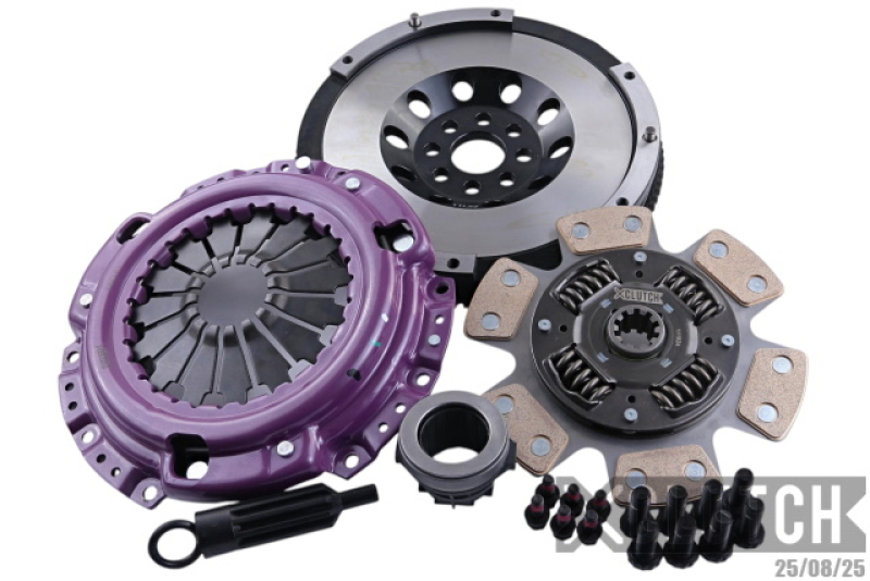 Clutch Kit Inc Chromoly Flywheel; Stage 2  Sprung Ceramic Clutch Disc