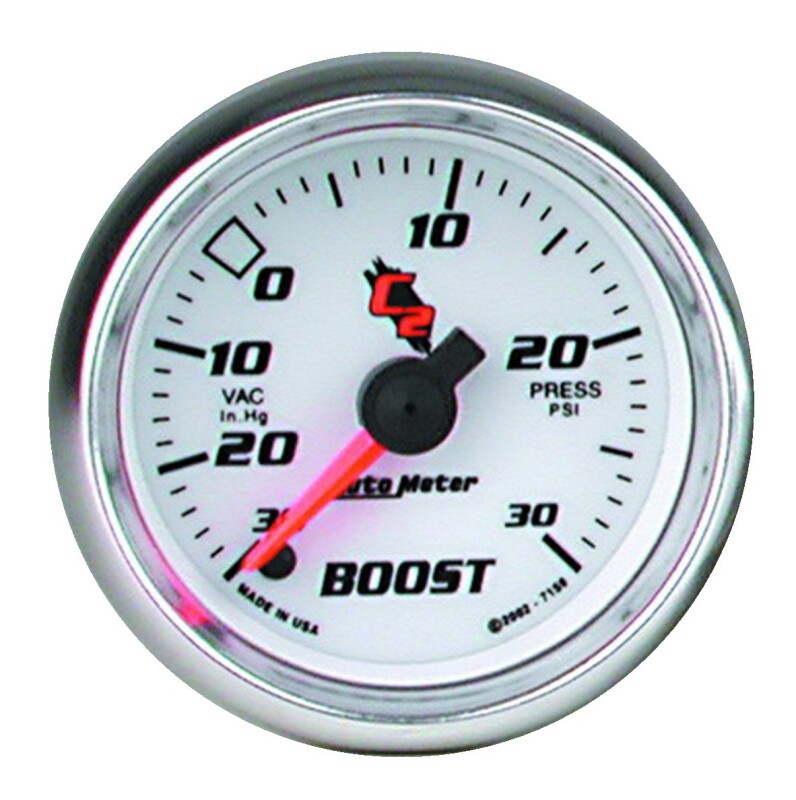 Autometer C2 52mm 30 PSI Electronic Boost/Vac Gauge thumbnail 4