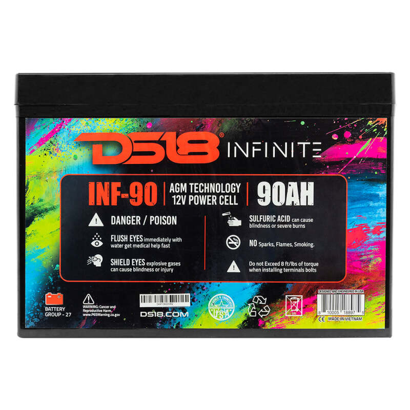 DS18 2500 Watts 90 AH Infinite AGM Power Cell Battery
