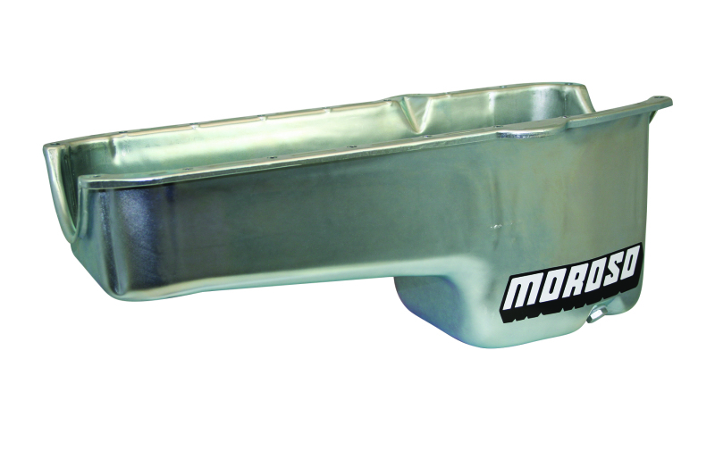 Moroso 80-85 Chevrolet SBC (w/Passenger Side Dipstick) Wet Sump 6qt 8.25in Steel Oil Pan - Blk thumbnail 6