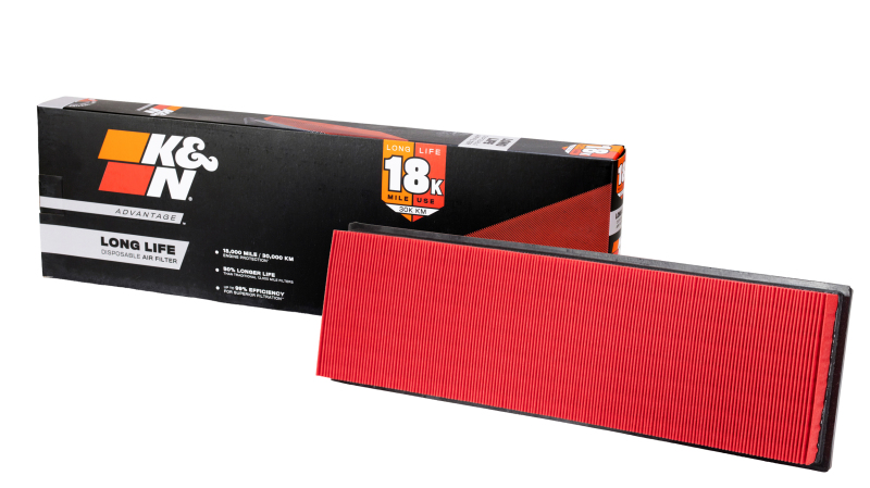 K&N Advantage Air Filter 18K Miles Volkswagen Jetta 2005-2010 Rabbit 2007-2009 2.5L L5 thumbnail 3
