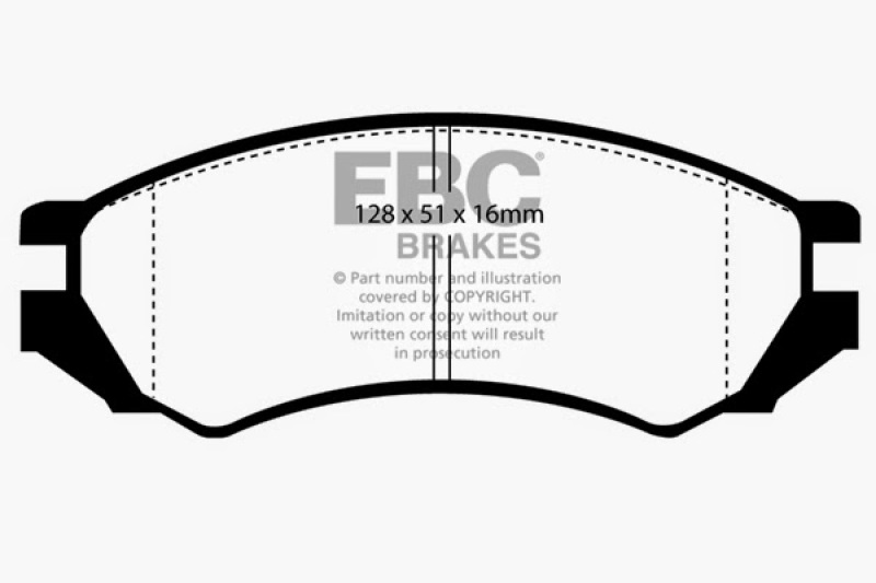 EBC 91-93 Nissan NX 2.0 (ABS) Yellowstuff Front Brake Pads thumbnail 6
