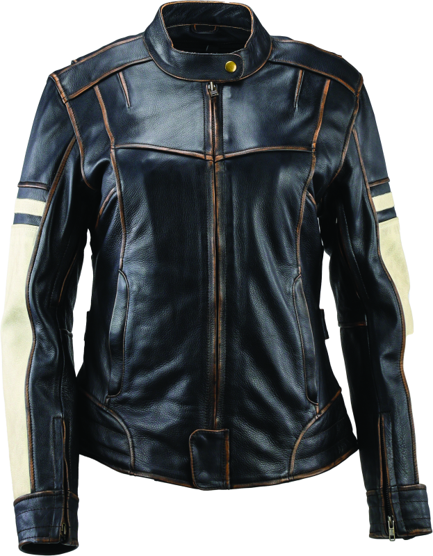 Kuryakyn Leather By River Road Dame Vintage Leather Jacket Black Womens - Large thumbnail 2
