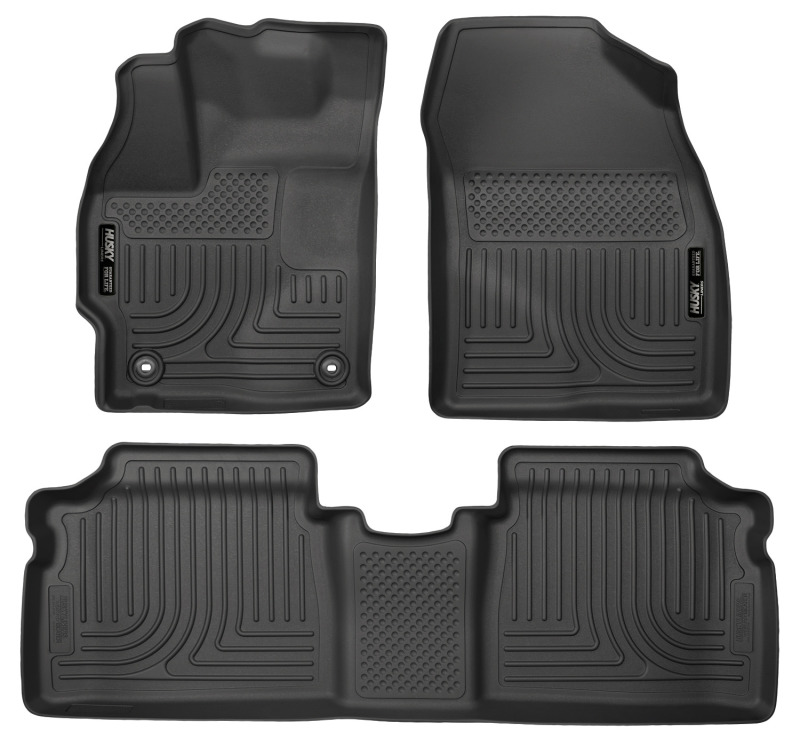 Husky Liners 12 Toyota Prius (PlugIn Models ONLY) WeatherBeater Front & 2nd Seat Black Floor Liners thumbnail 8