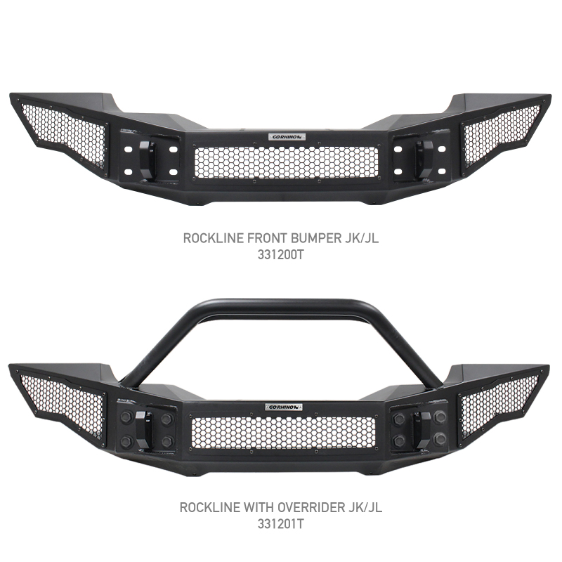 Go Rhino 07-20 Jeep Wrangler JL/JLU/JK/JKU/Gladiator JT Rockline Full Width Bumper thumbnail 5