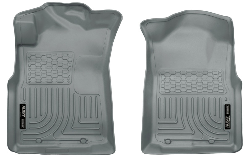 Husky Liners 05-15 Toyota Tacoma Crew/Extended/Standard Cab WeatherBeater Front Grey Floor Liners thumbnail 4