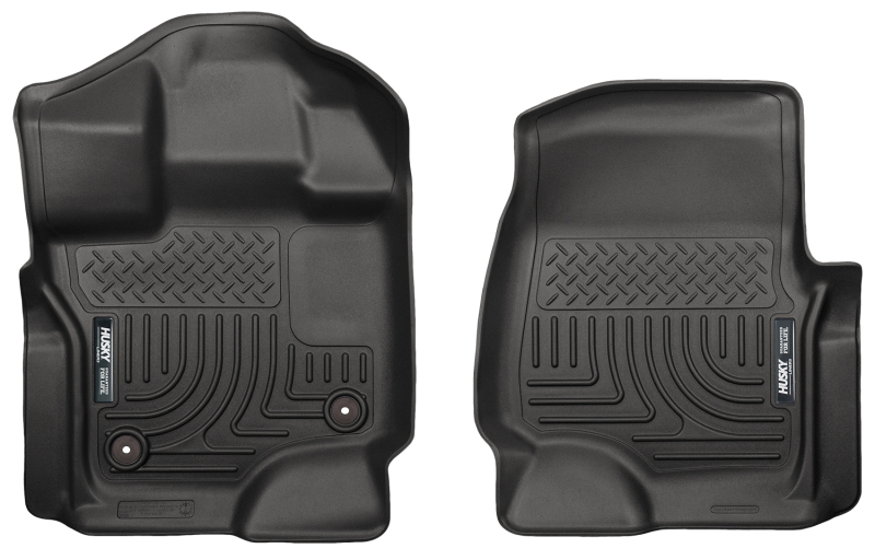 Husky Liners 15-23 Ford F-150 Super/Super Crew Cab WeatherBeater Black Front Floor Liners thumbnail 8