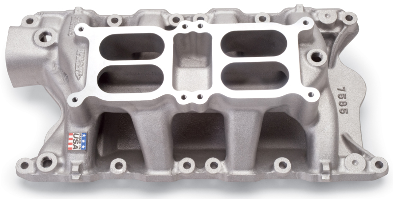 Edelbrock Ford 351 W Dual Quad Air Gap Manifold thumbnail 5