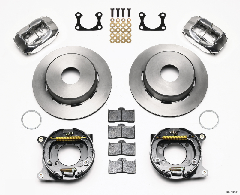 Wilwood Forged Dynalite P/S Park Brake Kit Polished Big Ford 2.36in Offset Currie Blank